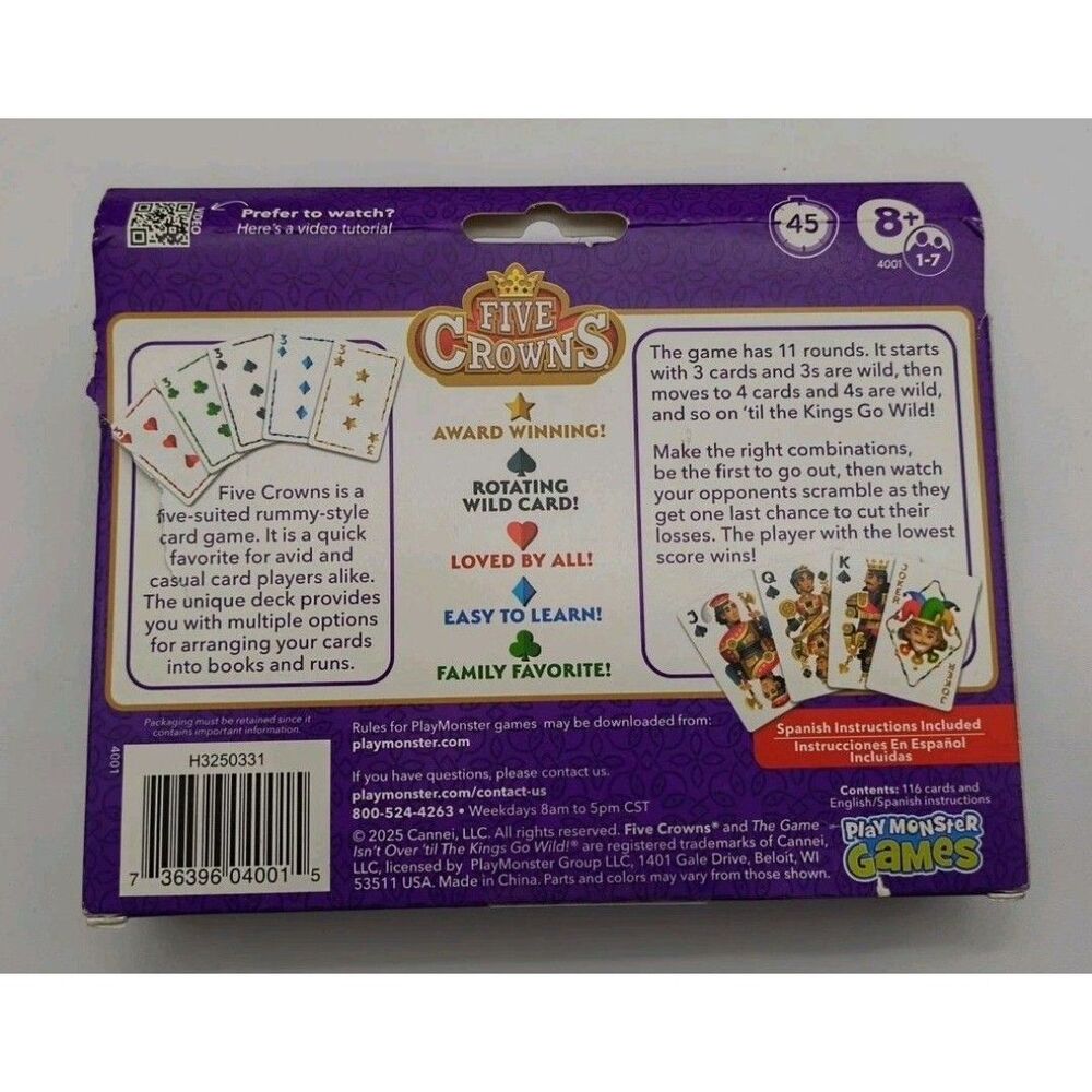 2025 Five Crowns Rummy Style Card Game - New In Damaged Box - Picture 2 of 5